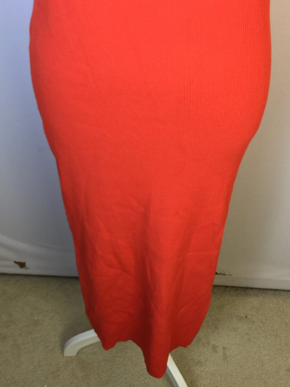 New! The Drop Yasmin Rib Midi Sweater Tank Dress Sz L Womans Red Knit Sleeveless - Picture 5 of 14